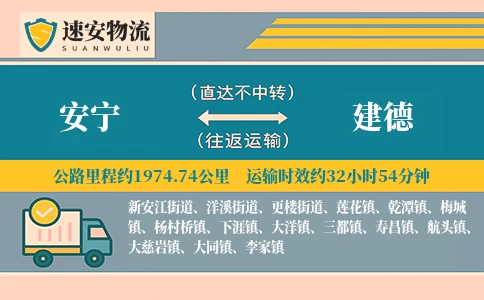 安宁到建德货运公司