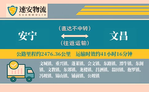 安宁到文昌货运公司
