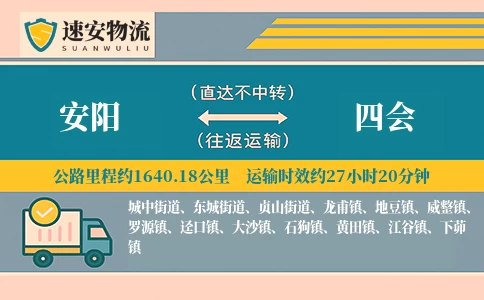 安阳到四会货运公司