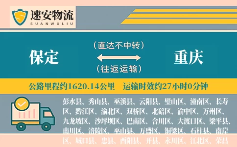 保定到重庆货运公司