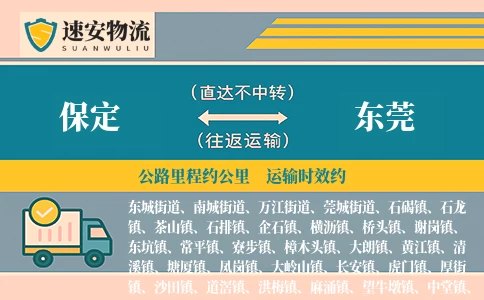 保定到东莞货运公司