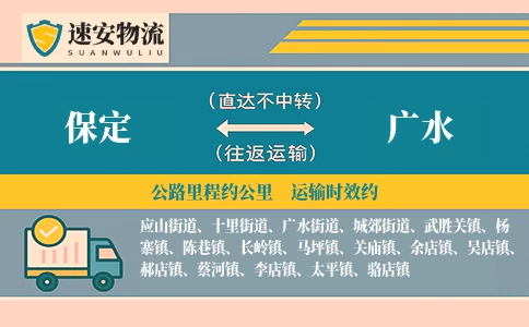 保定到广水货运公司