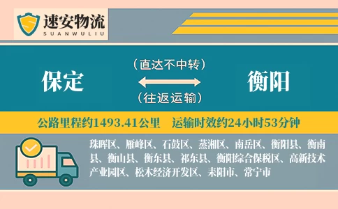 保定到衡阳货运公司