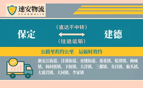 保定到建德货运公司