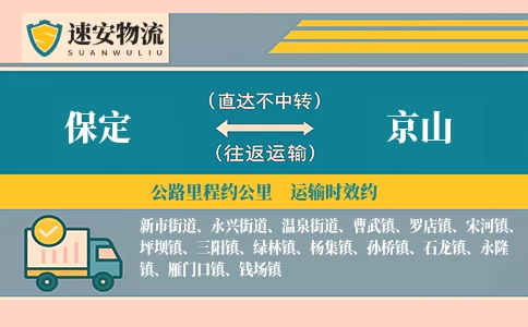 保定到京山货运公司