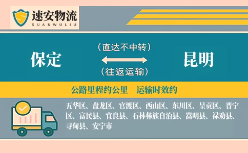保定到昆明货运公司