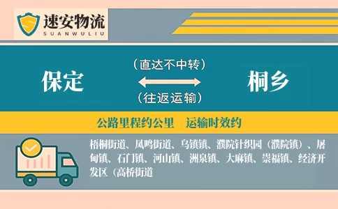保定到桐乡货运公司