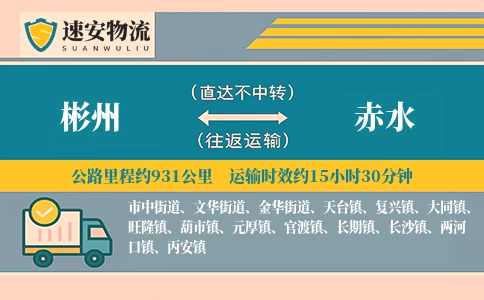 彬州到赤水货运公司
