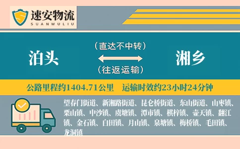 泊头到湘乡货运公司