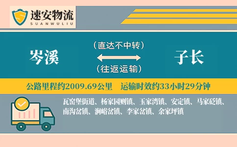 岑溪到子长货运公司