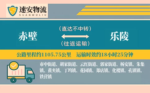 赤壁到乐陵货运公司
