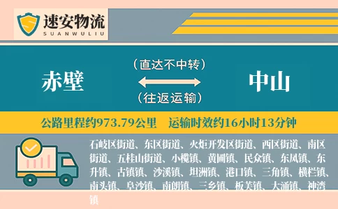 赤壁到中山货运公司