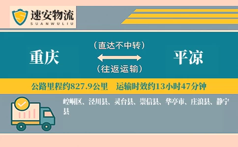 重庆到平凉货运公司