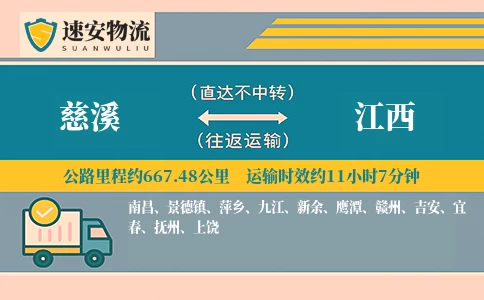 慈溪到江西货运公司