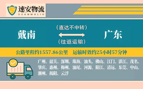 戴南到广东货运公司