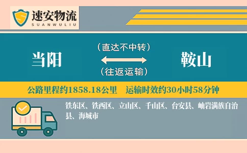 当阳到鞍山货运公司