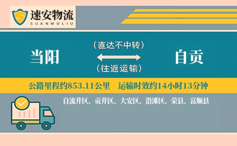 当阳到自贡货运公司
