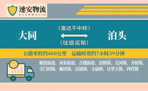 大同到泊头货运公司