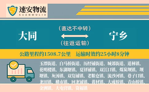 大同到宁乡货运公司
