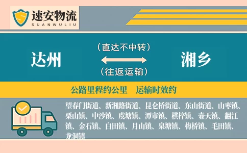 达州到湘乡货运公司