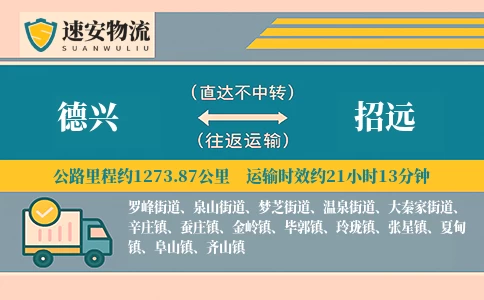 德兴到招远货运公司
