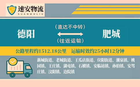 德阳到肥城货运公司