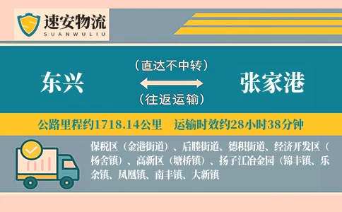东兴到张家港货运公司