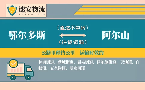 鄂尔多斯到阿尔山货运公司