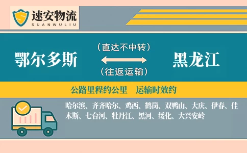 鄂尔多斯到黑龙江货运公司