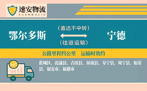 鄂尔多斯到宁德物流公司