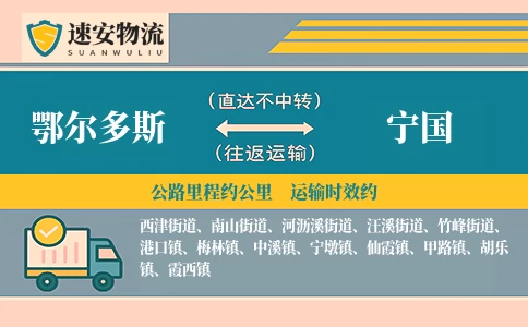 鄂尔多斯到宁国货运公司