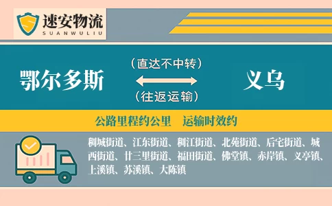 鄂尔多斯到义乌货运公司
