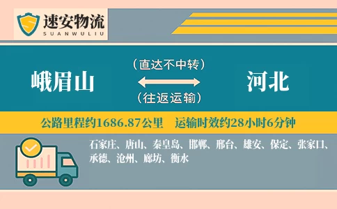 峨眉山到河北货运公司