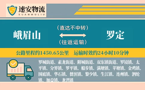 峨眉山到罗定货运公司