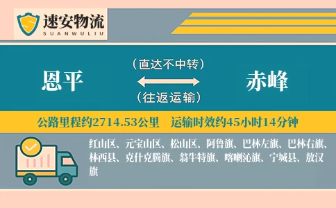恩平到赤峰货运公司