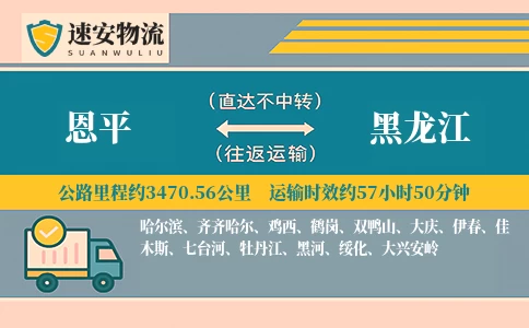 恩平到黑龙江货运公司
