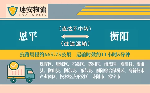 恩平到衡阳货运公司