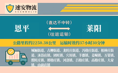 恩平到莱阳货运公司