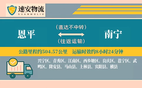 恩平到南宁货运公司