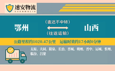 鄂州到山西货运公司