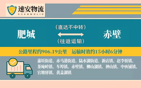 肥城到赤壁货运公司