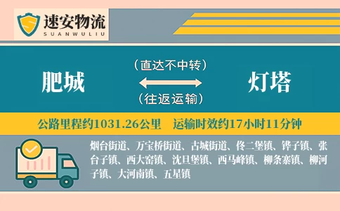 肥城到灯塔货运公司