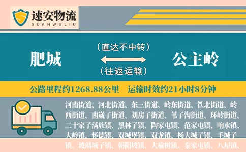 肥城到公主岭货运公司