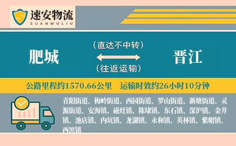肥城到晋江货运公司