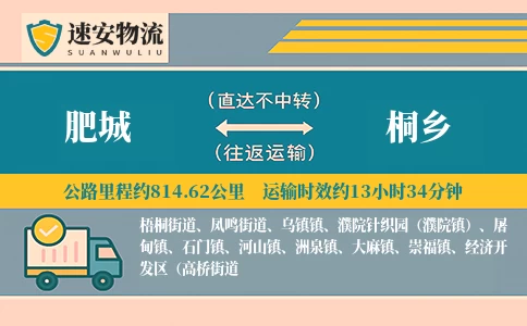 肥城到桐乡货运公司