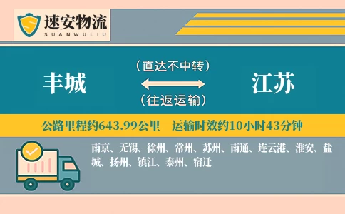 丰城到江苏货运公司