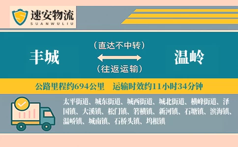 丰城到温岭货运公司