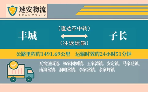 丰城到子长货运公司