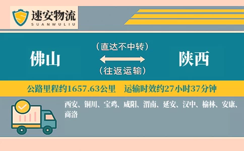 佛山到陕西货运公司
