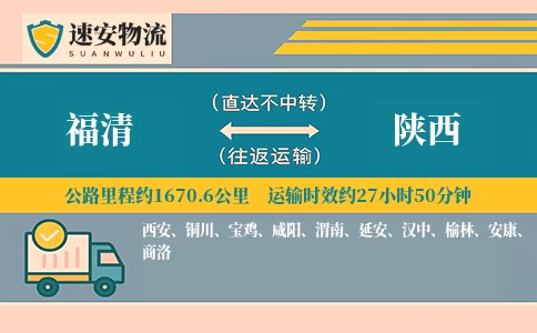 福清到陕西货运公司